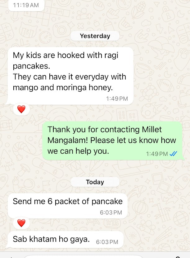 SPROUTED RAGI PANCAKE - 200g