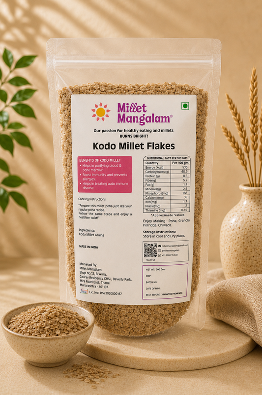 Kodo Millet Poha / Flakes - 200Gms