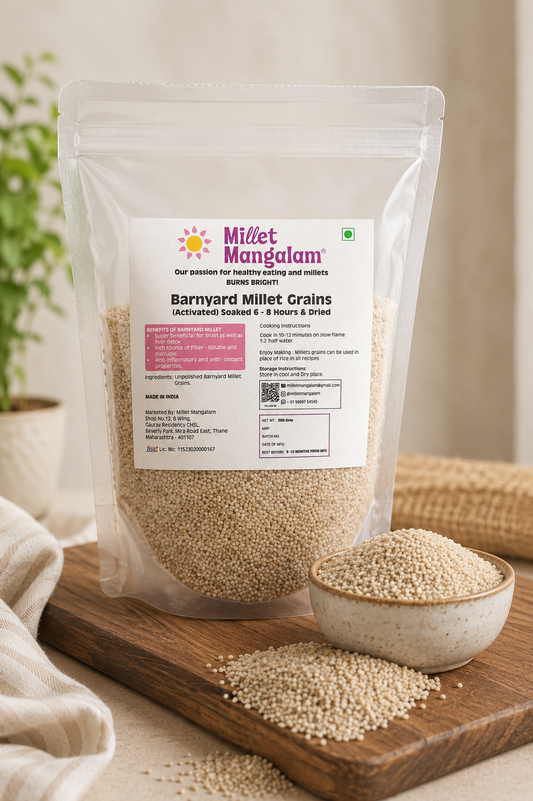 Barnyard Millet Grain ( Pre-soaked ) - 500 Gms