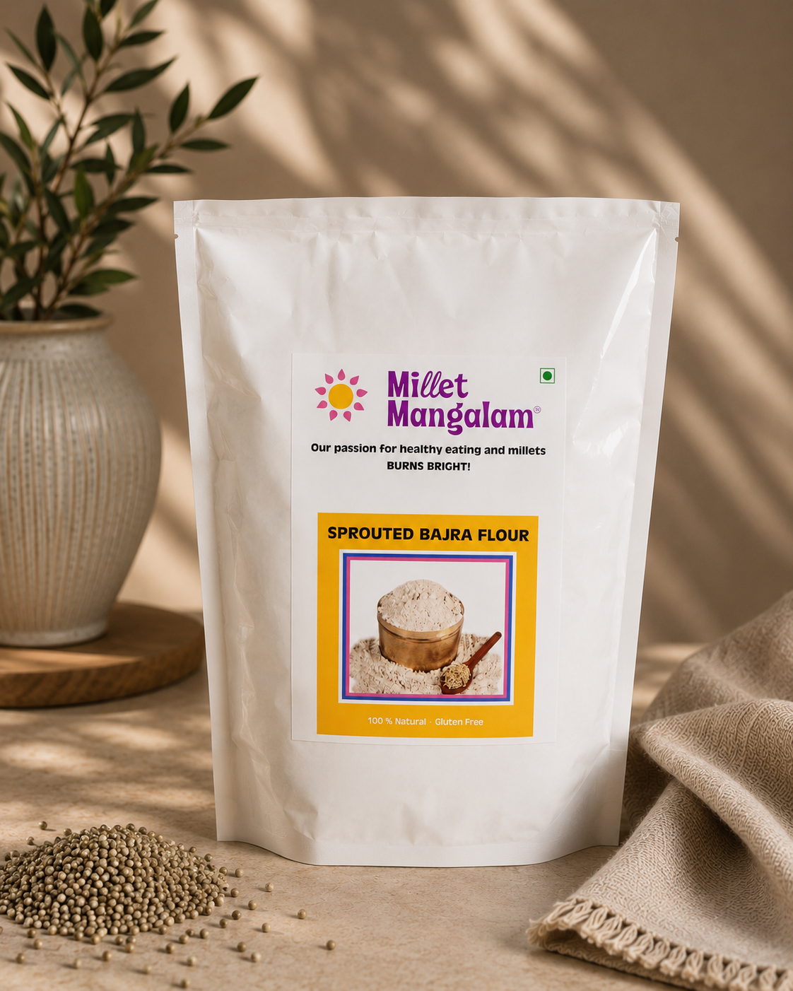 Sprouted Bajra Millet Flour - 500 Gms