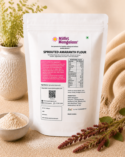 Sprouted Amaranth Millet Flour ( Rajgira )  500 Gms